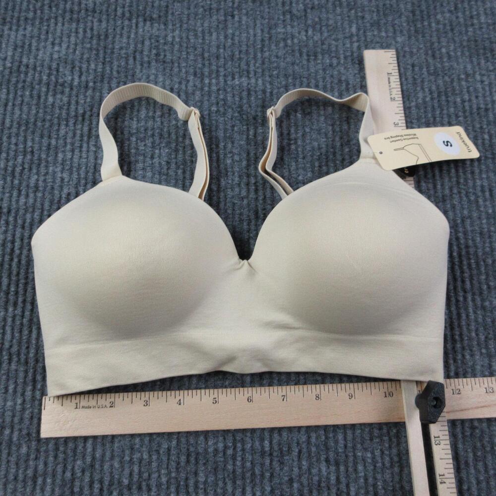 Truekind Bra Womens S Beige Longline Wireless Molded Seamless Microfiber NWT